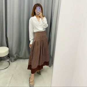 Zara Brown Patterned Capris